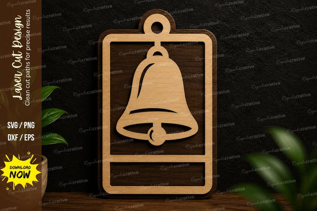 Bell Frame Ornament Laser Cut SVG Design SVG Regulrcrative 