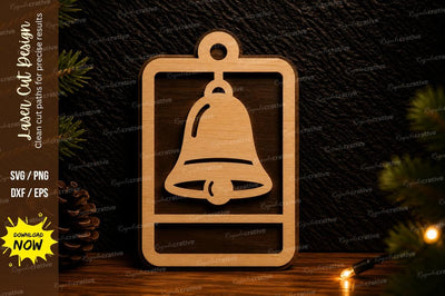 Bell Frame Ornament Laser Cut SVG Design SVG Regulrcrative 