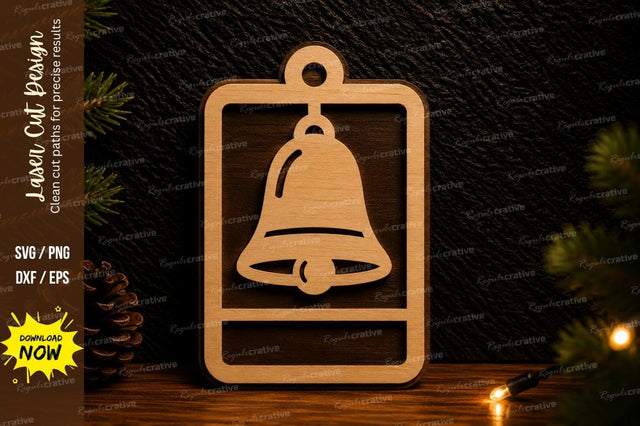 Bell Frame Ornament Laser Cut SVG Design SVG Regulrcrative 