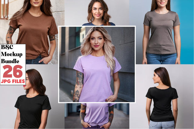 Bella Canvas 3001 Mockup Bundle Vol-2 Mock Up Photo Creativeart88 