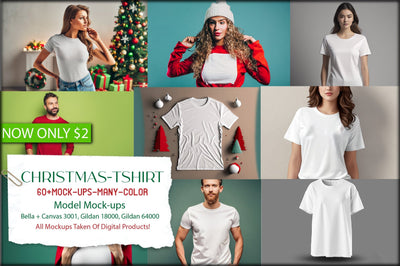 Bella Canvas 3001 Model Mockup Bundle Mock Up Photo Creativeart88 
