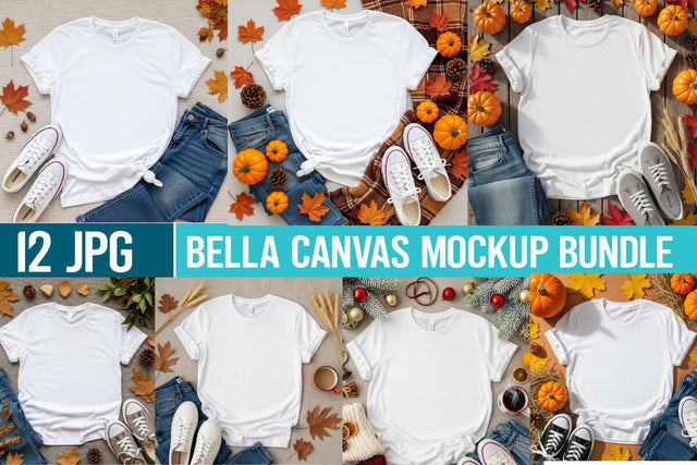 Bella Canvas Mockup Bundle,Mockup Bundle,Christmas Mockup Bundle,Fall White t-Shirt Mockup ,Shirt Mockup Bundle Mock Up Photo BlackCatsMedia 