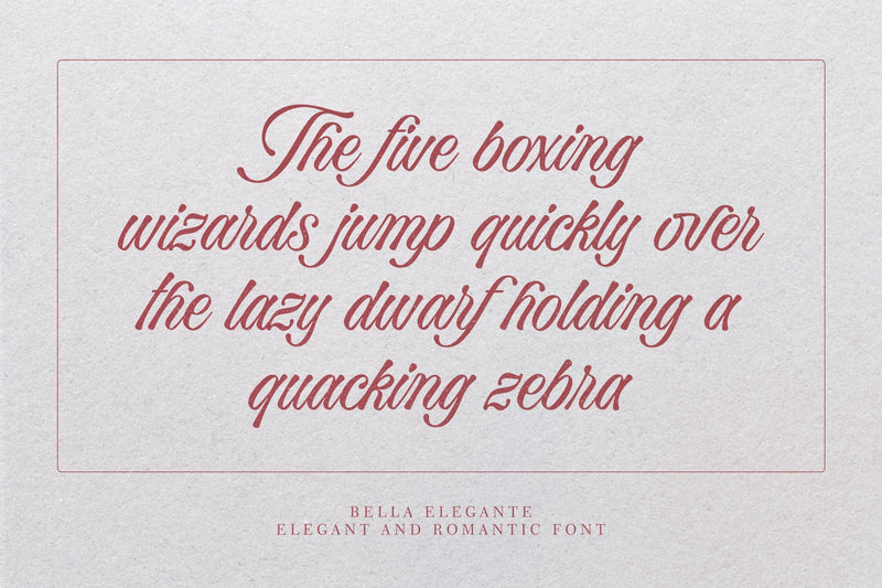 Bella Elegante - Calligraphy Font - So Fontsy