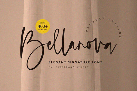 Bellanova - Signature Font Font Alpaprana Studio 