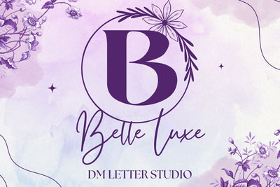 Belle Luxe Monogram Font Dm Letter Studio 