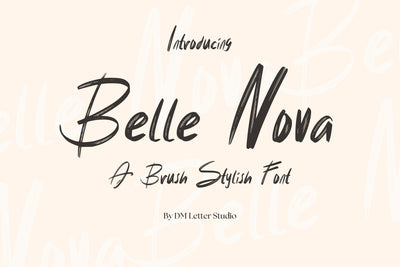 Belle Nova Font Dm Letter Studio 
