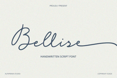 Bellise - Script Font Font Alpaprana Studio 
