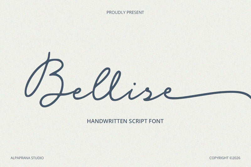 Bellise - Script Font Font Alpaprana Studio 
