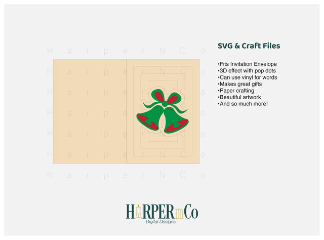 Bells Card SVG PNG Cut EPS File SVG HarperNCo 