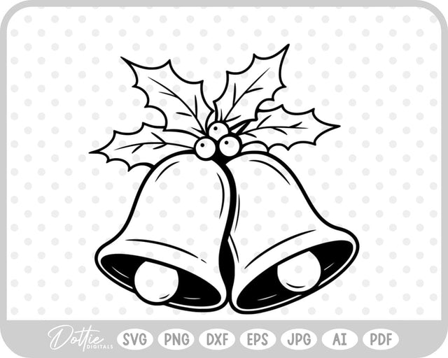 Bells Christmas Wedding Bell SVG DottieDigitals 