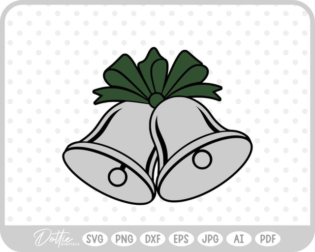 Bells Christmas Wedding Bell SVG DottieDigitals 