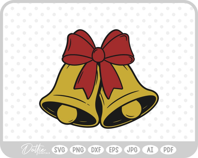 Bells Christmas Wedding Bell SVG DottieDigitals 