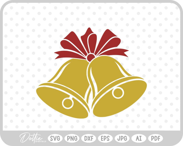 Bells Christmas Wedding Bell SVG DottieDigitals 