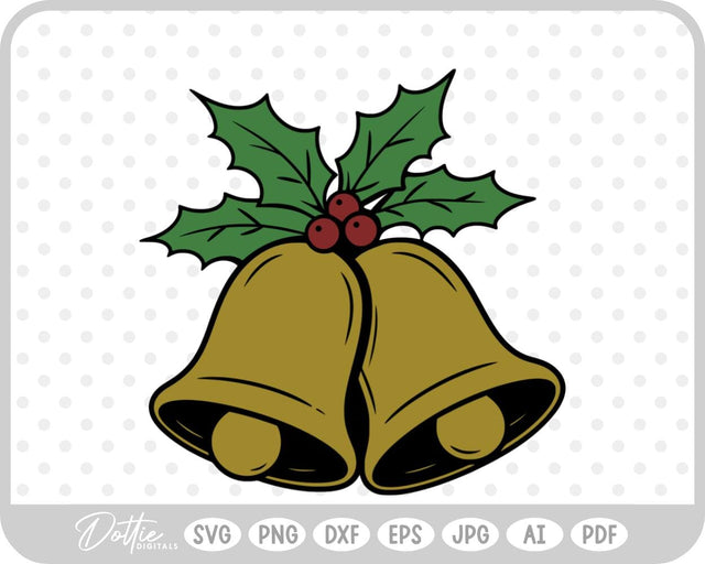 Bells Christmas Wedding Bell SVG DottieDigitals 