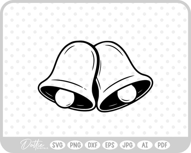 Bells Christmas Wedding Bell SVG DottieDigitals 