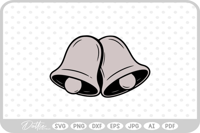 Bells Christmas Wedding Bell SVG DottieDigitals 