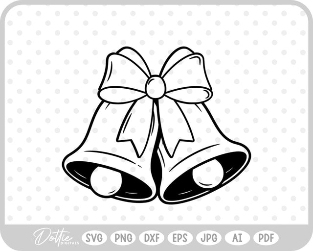 Bells Christmas Wedding Bell SVG DottieDigitals 