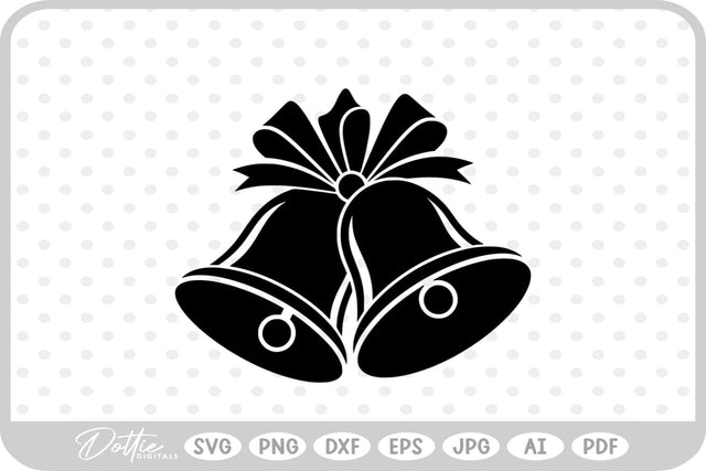 Bells Christmas Wedding Bell SVG DottieDigitals 