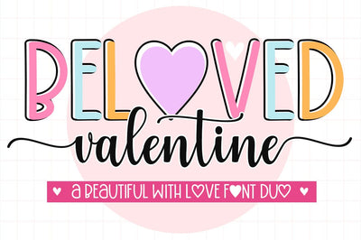 Beloved Valentine Font Duo Font Studio Natural Ink 