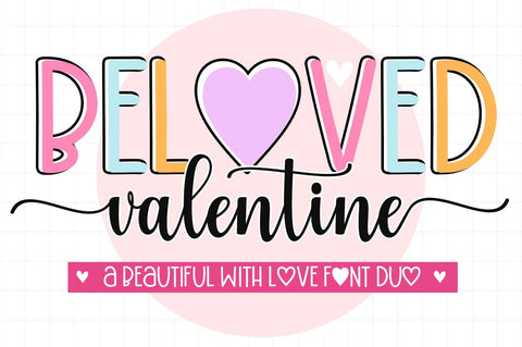 Beloved Valentine Font Duo Font Studio Natural Ink 