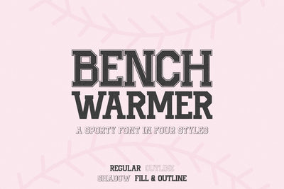 Benchwarmer Sports Font Family Font Beck McCormick 