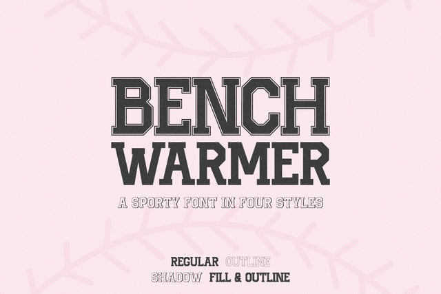 Benchwarmer Sports Font Family Font Beck McCormick 