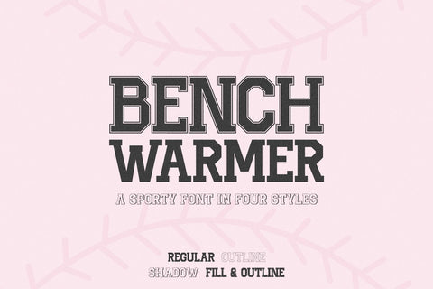 Benchwarmer Sports Font Family Font Beck McCormick 