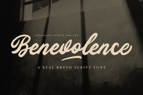 Benevolence - Brush Script Font Alpaprana Studio 