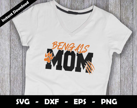 Bengals Mom SVG Cut File, Bengals logo SVG Design, Bengals Mom Football, T-Shirt Sublimation Design Png SVG Arthur Arellano 