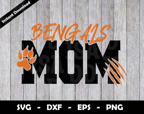 Bengals Mom SVG Cut File, Bengals logo SVG Design, Bengals Mom Football, T-Shirt Sublimation Design Png SVG Arthur Arellano 