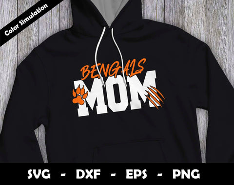 Bengals Mom SVG Cut File, Bengals logo SVG Design, Bengals Mom Football, T-Shirt Sublimation Design Png SVG Arthur Arellano 