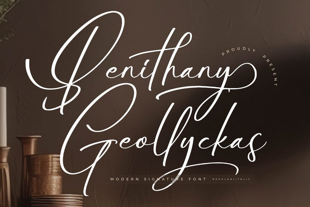 Benithany Geollyckas - Modern Signature Font Font Letterena Studios 