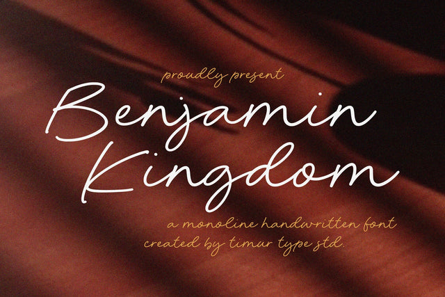 Benjamin Kingdom - Monoline Handwritten Font Font Timur type 