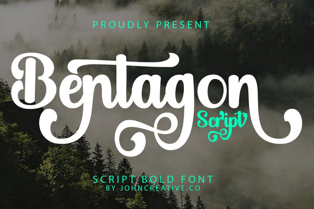Bentagon Script Font mr.johncreative.co 