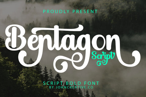 Bentagon Script Font mr.johncreative.co 