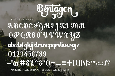 Bentagon Script Font mr.johncreative.co 