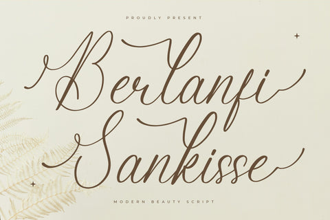 Berlanfi Sankisse - Modern Beauty Script Font Letterena Studios 
