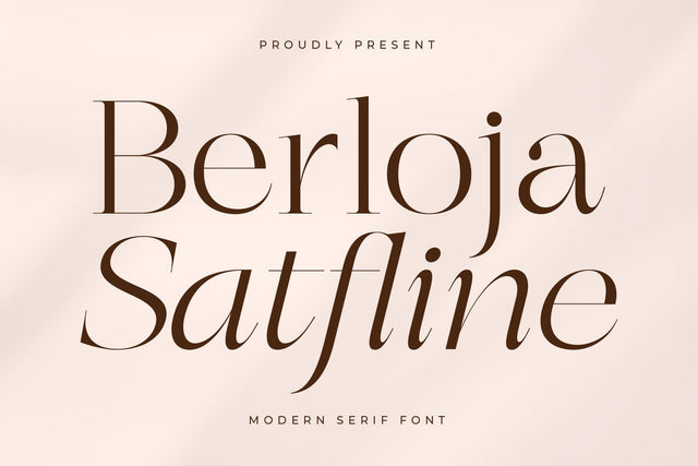 Berloja Satfline - Modern Serif Font Font Letterena Studios 