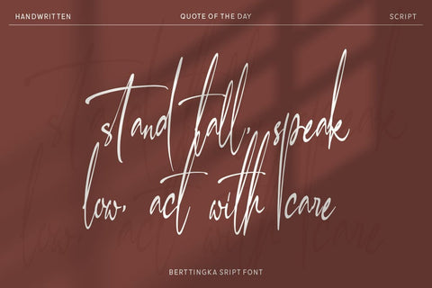 Berltingka Script Font muhammadzeky 