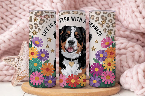 Bernese Mountain Dog 20oz Tumbler Wrap Sublimation DesignSVG 