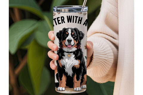Bernese Mountain Dog 20oz Tumbler Wrap Sublimation DesignSVG 