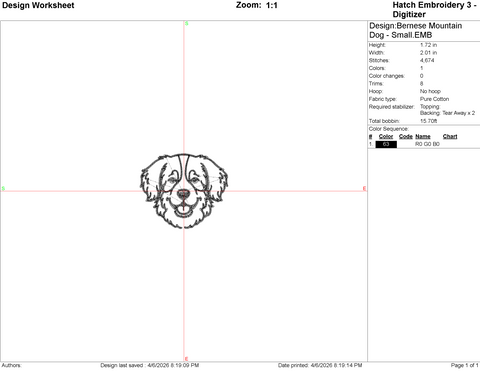 Bernese Mountain Dog Embroidery File Embroidery/Applique DESIGNS Stitched Haus 