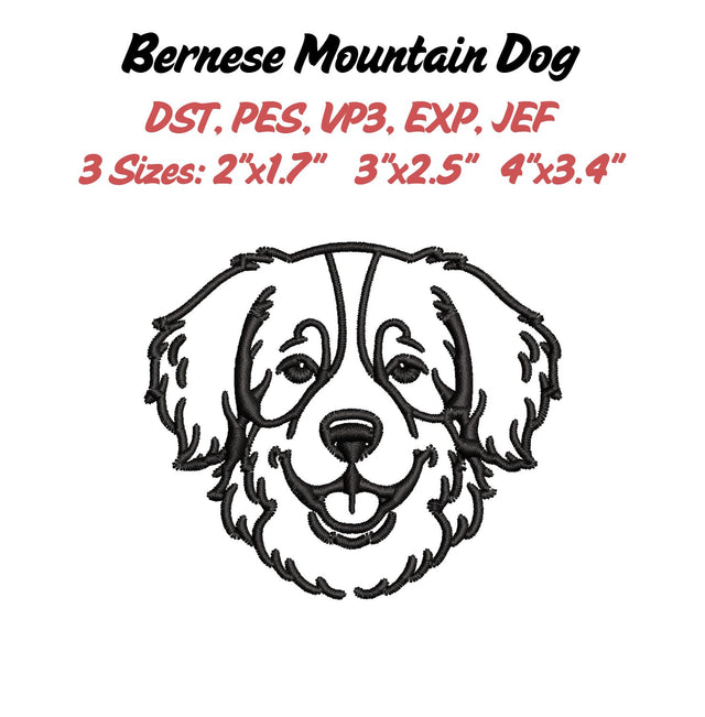 Bernese Mountain Dog Embroidery File Embroidery/Applique DESIGNS Stitched Haus 