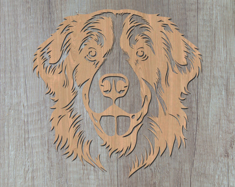 Bernese Mountain Dog Laser SVG Cut File, Bernese Mountain Dog Glowforge File, Bernese DXF, Bernese Wall Art SVG SVG HappyDesignStudio 