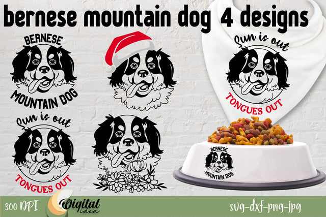 Bernese mountain dog SVG. Dog Small Bundle. Dog SVG Design SVG Evgenyia Guschina 