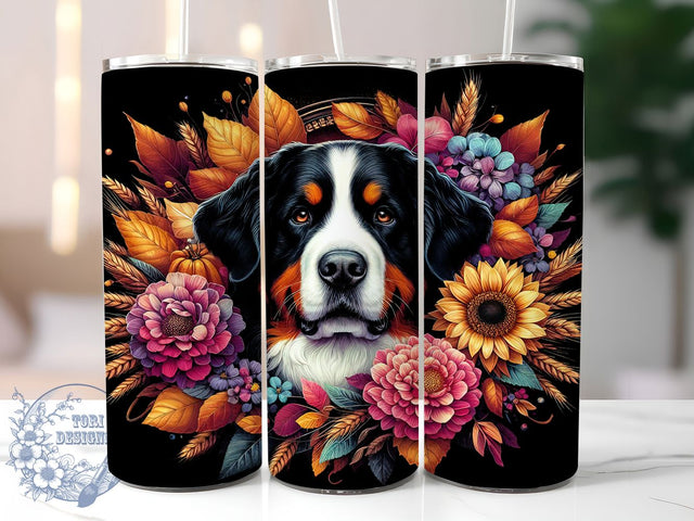 Bernese Mountain Dog Tumbler Wrap, Dog Lover Mug, Puppy Lover Cup, Mountain Dog Design, Bernese Lover Wrap, Pet Parent Gift, Sublimation Tumbler Wrap Sublimation ToriDesigns 