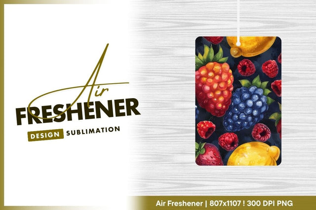Berries and lemons pattern fresh look Sublimation Regulrcrative 