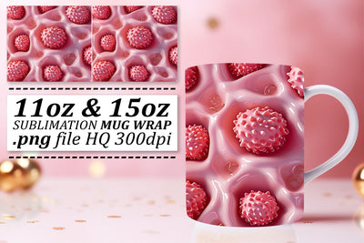 Berry Bonanza Mug Wrap: Luscious Fruit Patterns Sublimation afrosvg 