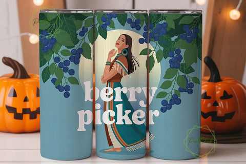 Berry Picker 20oz Tumbler Wrap Sublimation PixelChick 