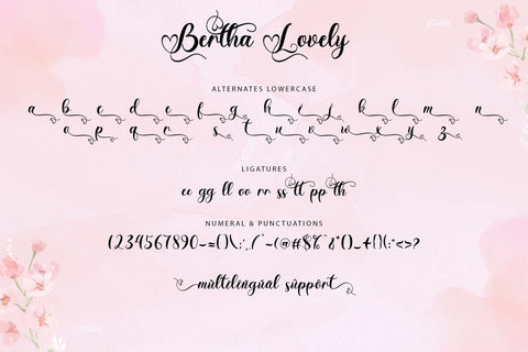Bertha Lovely Font Prasetya Letter 